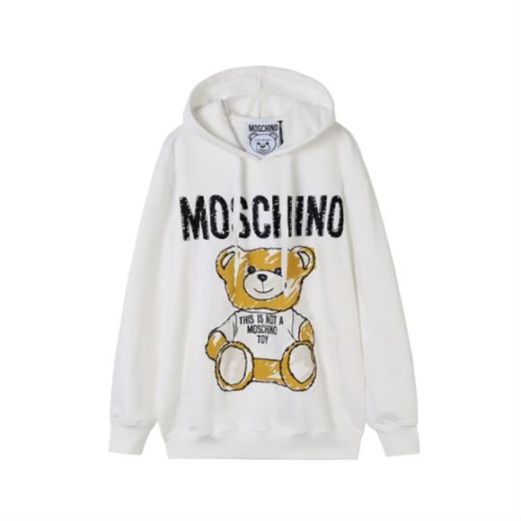 Moschino Tops - Moschino Teddy Bear Print Hoodies in White